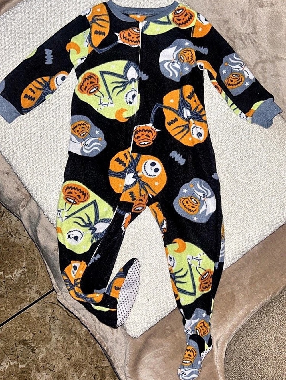 Disney The Nightmare Before Christmas Fleece Footed Sleeper Pajamas 2T